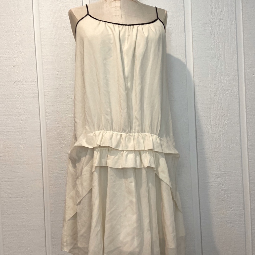 Theory Silk White Midi Dress